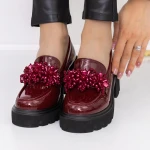 Női alkalmi cipő 3LE23 Burgundia » MeiShoes.ro