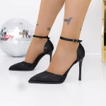 Stiletto cipő 3DC30 Fekete » MeiShoes.ro