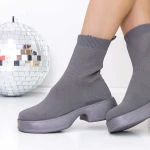 Tavaszi-őszi női csizma 3B12 Szürke » MeiShoes.ro