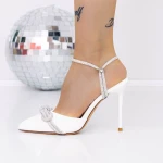 Stiletto cipő 3DC29 Fehér » MeiShoes.ro