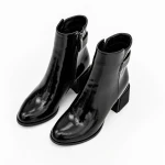 Vastag sarkú bokacsizma K577-37C Fekete » MeiShoes.ro