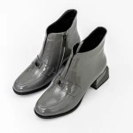 Vastag sarkú bokacsizma K21698-3B Szürke » MeiShoes.ro