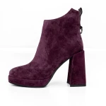 Vastag sarkú bokacsizma M03-05B Burgundia » MeiShoes.ro