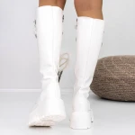 Női platform csizma 3WL22 Bézs » MeiShoes.ro