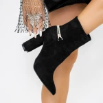 Vastag sarkú bokacsizma 3XKK29 Fekete » MeiShoes.ro