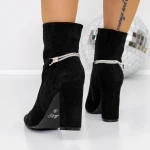 Vastag sarkú bokacsizma 3XKK29 Fekete » MeiShoes.ro