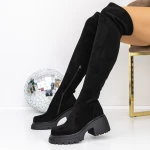 Női platform csizma 3KD12 Fekete » MeiShoes.ro