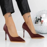 Stiletto cipő 3DC27 Burgundia » MeiShoes.ro