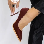 Stiletto cipő 3DC27 Burgundia » MeiShoes.ro