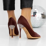 Stiletto cipő 3DC27 Burgundia » MeiShoes.ro