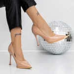 Stiletto cipő 3DC39 Sötét bézs » MeiShoes.ro