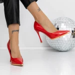 Stiletto cipő 3DC39 Piros » MeiShoes.ro