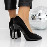 Stiletto cipő 3DC50 Fekete » MeiShoes.ro