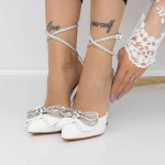 Vastag sarkú cipő 3KV25 Fehér » MeiShoes.ro