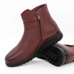 Puha női csizma M021 Burgundia » MeiShoes.ro