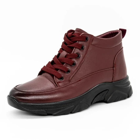 Tavaszi-őszi női csizma M3055 Burgundia » MeiShoes.ro