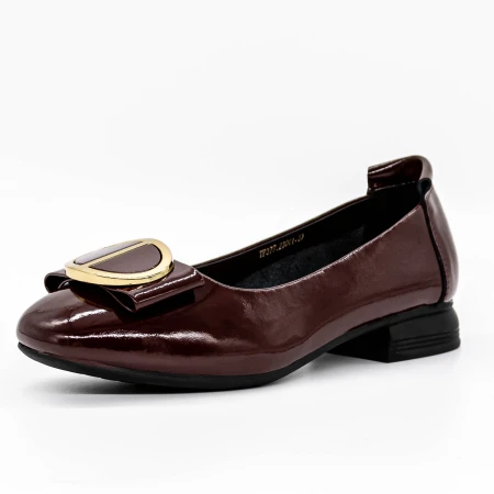 Női balerina cipő TP377 Burgundia » MeiShoes.ro