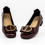 Női balerina cipő TP377 Burgundia » MeiShoes.ro