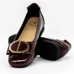 Női balerina cipő TP377 Burgundia » MeiShoes.ro