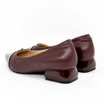 Vastag sarkú cipő D26-103 Burgundia » MeiShoes.ro