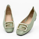 Női balerina cipő 6097 Zöld » MeiShoes.ro