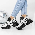 Női tornacipő 3WL78 Fekete-Fehér » MeiShoes.ro
