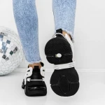 Női tornacipő 3WL78 Fekete-Fehér » MeiShoes.ro