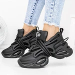 Női tornacipő 3WL78 Fekete » MeiShoes.ro