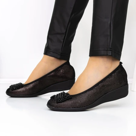 Női balerina cipő 313-26 Arany » MeiShoes.ro