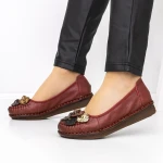 Női balerina cipő 6630 Piros » MeiShoes.ro