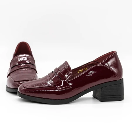 Női alkalmi cipő 6159 Burgundia » MeiShoes.ro