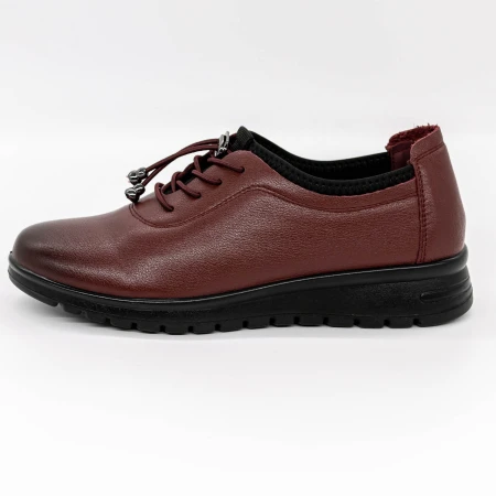 Női alkalmi cipő N015 Burgundia » MeiShoes.ro