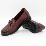 Női alkalmi cipő N073 Burgundia » MeiShoes.ro