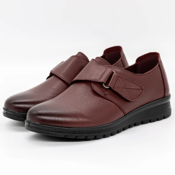 Női alkalmi cipő N0822 Burgundia » MeiShoes.ro