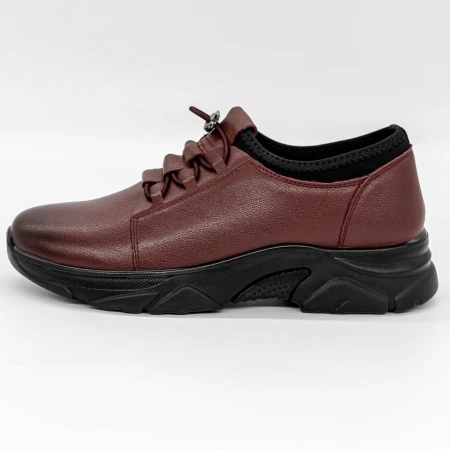 Női alkalmi cipő N3299 Burgundia » MeiShoes.ro