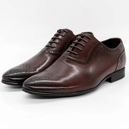 Elegáns férfi cipő 792-047 Burgundia » MeiShoes.ro