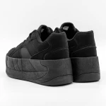 Női sportcipő platformmal 3XJ113 Fekete » MeiShoes.ro
