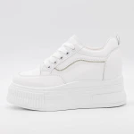 Női sportcipő platformmal 3WL166 Fehér » MeiShoes.ro