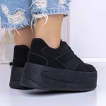 Női sportcipő platformmal 3XJ113 Fekete » MeiShoes.ro