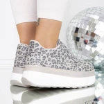 Női tornacipő 3WL198 Grey Leopard » MeiShoes.ro