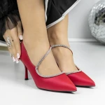 Stiletto cipő 3XKK61 Piros » MeiShoes.ro