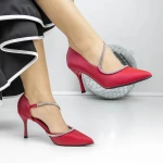 Stiletto cipő 3XKK61 Piros » MeiShoes.ro