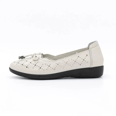 Női balerina cipő 3502Q07 Krém » MeiShoes.ro