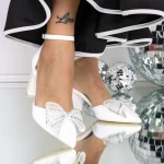 Vastag sarkú cipő 3XKK132 Fehér » MeiShoes.ro