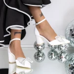 Vastag sarkú cipő 3XKK132 Fehér » MeiShoes.ro