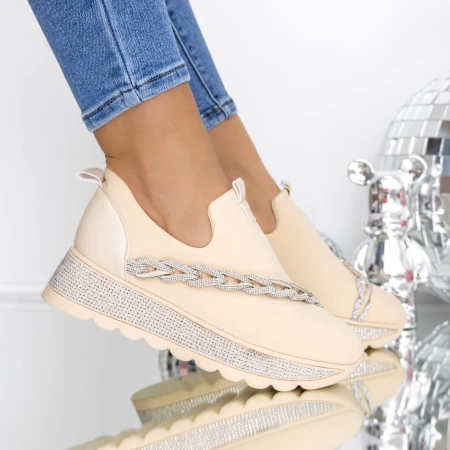 Női sportcipő 3KMD17 Bézs » MeiShoes.ro