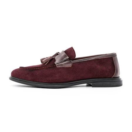 Elegáns férfi cipő LT1668-1 Burgundia » MeiShoes.ro