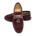 Elegáns férfi cipő LT1668-1 Burgundia » MeiShoes.ro