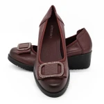 Platform cipő 230558 Burgundia » MeiShoes.ro