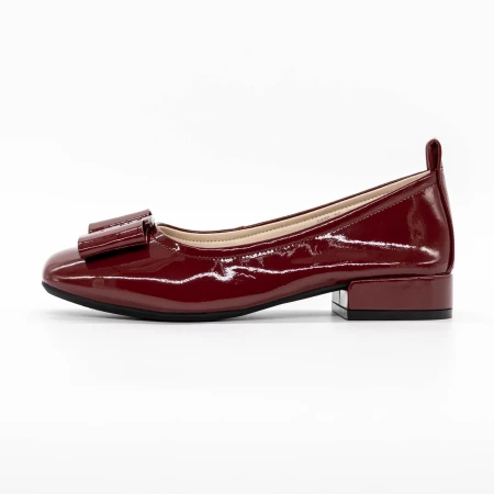 Női balerina cipő D275 Burgundia » MeiShoes.ro